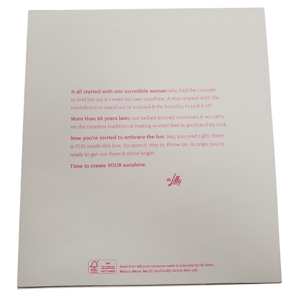 Lilly Pulitzer White Box with Pink Accents - Picture 4 of 8